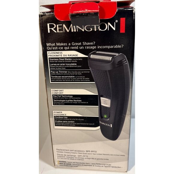Remington F2 Flex Foil Electric Razor Stainless Steel Blades Pop-Up Trimmer - Picture 4 of 8
